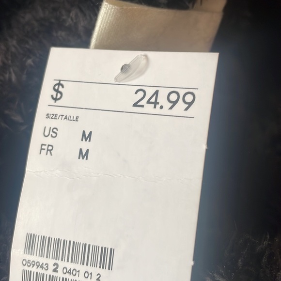 Cozy H&M Fluffly Black Hoodie Size M - Picture 4 of 4